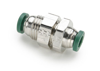 1/4" Push-to-Connect Nickel Plated Union Fitting